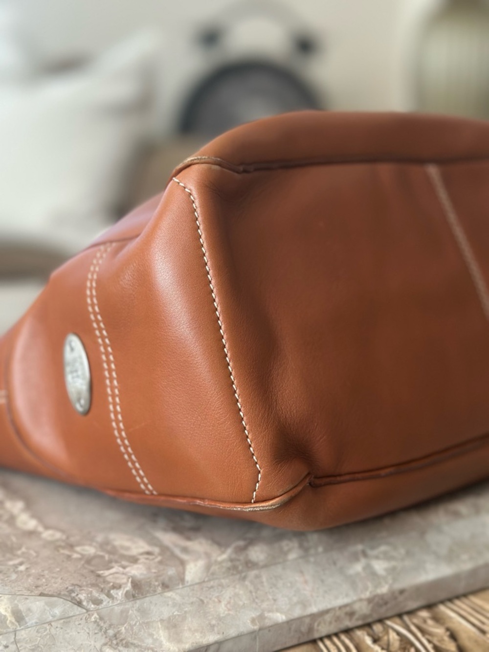 CÉLINE Boogie Bag Cognac Leather Satchel | Vintage Old Céline | Michael Kors Era - Picture 6 of 14